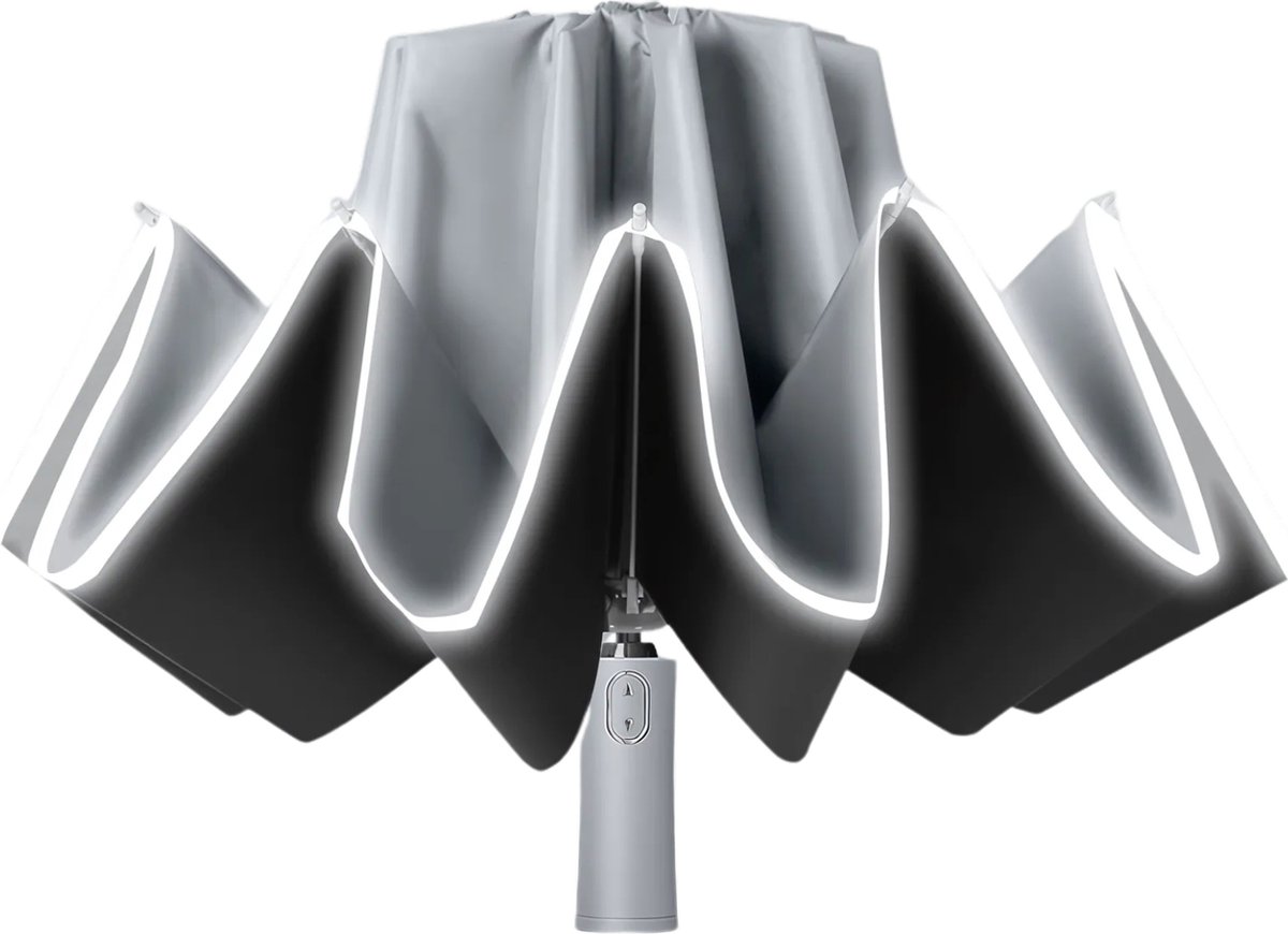 Tamarow Automatisch Opvouwbare Paraplu - Omgekeerd Design - Windproof - Grijs
