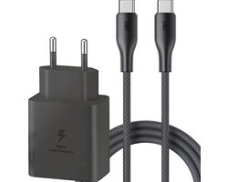 USB C Snellader - USB C Oplader - Snellader 45W - Super Snel Laden geschikt voor Samsung - USB C Adapter met Oplaadkabel 3 Meter