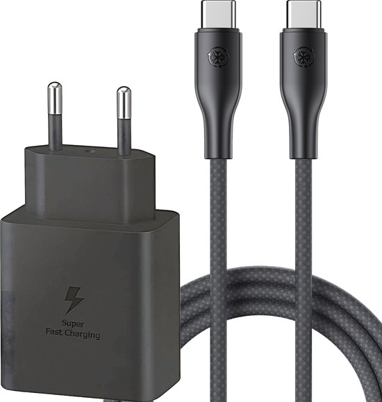 USB C Snellader - USB C Oplader - Snellader 45W - Super Snel Laden geschikt voor Samsung - USB C Adapter met Oplaadkabel 3 Meter