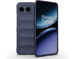 MobyDefend Hoesje - Geschikt voor OnePlus Nord 4 - TPU Gripcase - Blauw