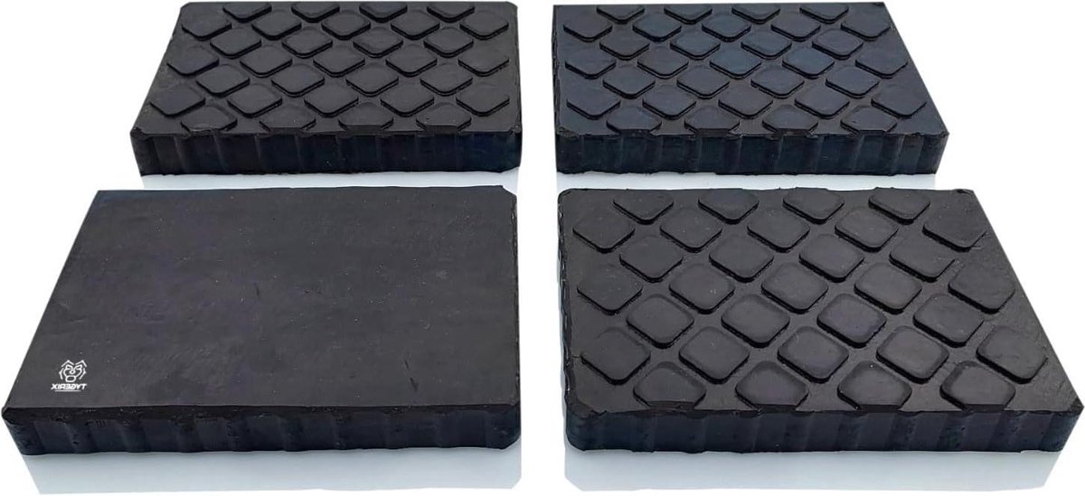 Image of 4 pads voor hefbruggen - massief rubber - hoge sterkte - 160 x 120 x 20 mm - Italiaans product