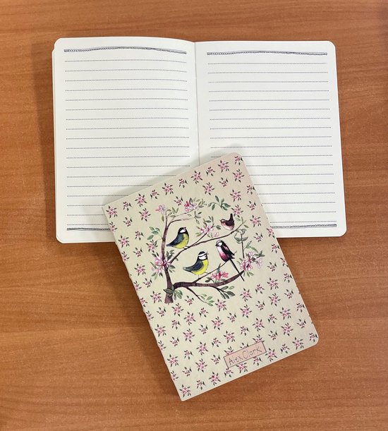Alex Clark Naked Spine Notebook Garden Birds ~ Notitieboekje zonder rug Vogels