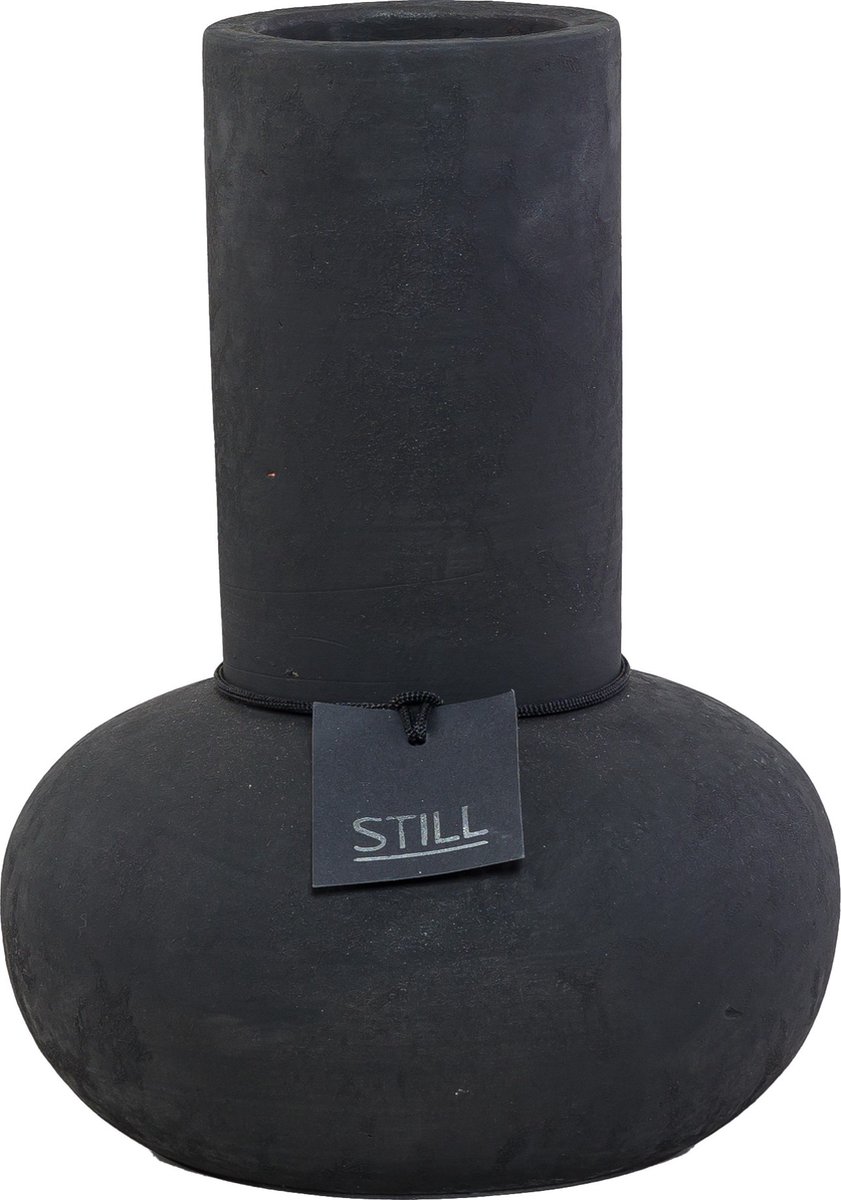 STILL - Low Vase - Black Series - Zwart - 30 x 25 cm