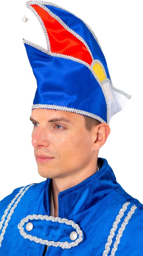Carnaval verkleed thema Carnaval muts/steek - blauw/wit - Prins Carnaval