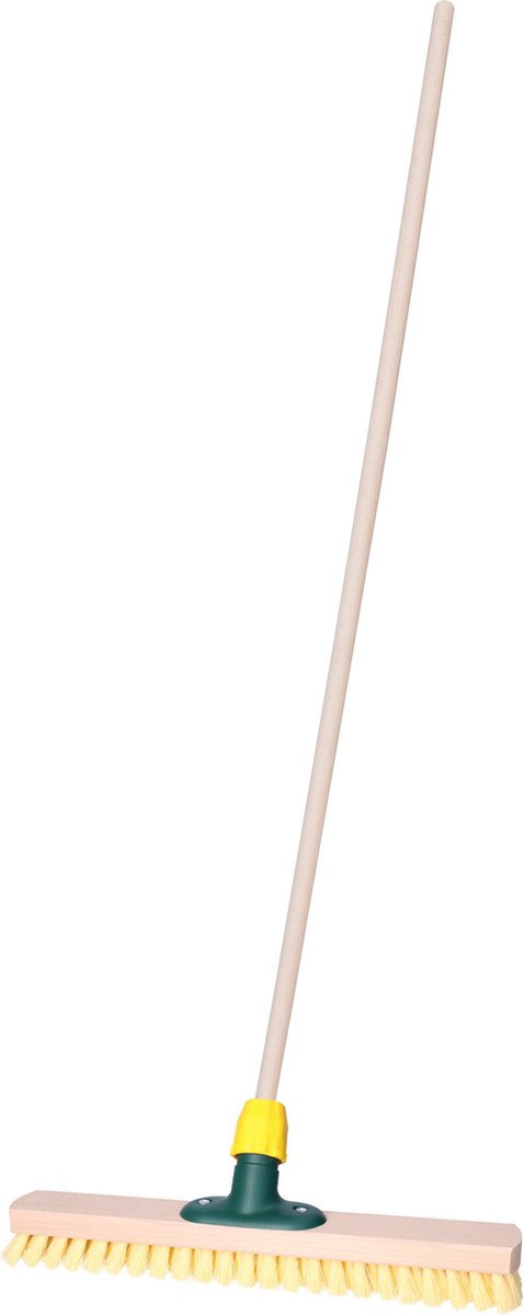 Goedkoopste Brumag Luiwagen/schrobber Dirtmaster 40 cm - met houten steel 130 cm - schrobborstel - schoonmaakborstel - harde ondergronden
