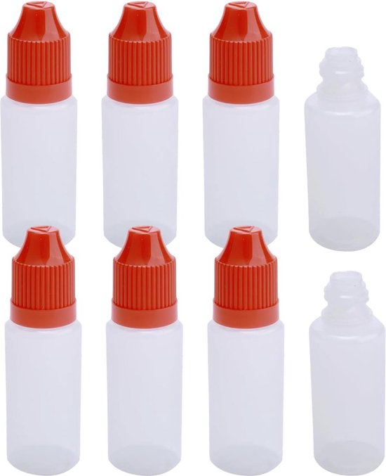 Foto: Squeezable eye liquid dropper bottles with childproof cap pack of 10 red cap 15ml 