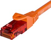 Qost - Câble Internet CAT6 - 100% cuivre / UTP - 10 Gbps / 250 MHz - Connecteurs RJ45 - Câble patch / Câble réseau - 15 mètres - Oranje