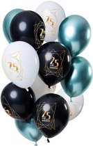 Ballonnen Jubileum 25 Jaar 30cm - 12 stuks