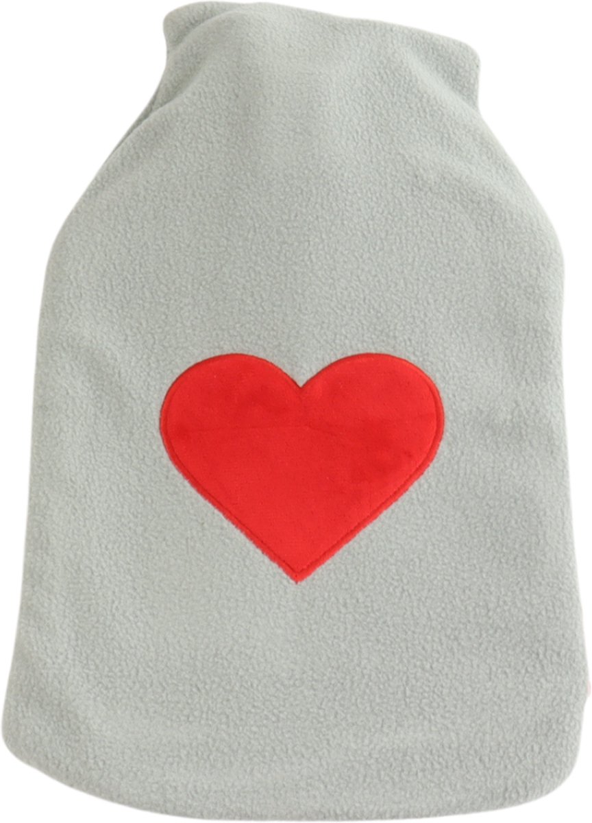 Goedkoopste MARBEAUX Kruik - Warmwaterkruik met Zachte Hoes - Hart - Grijs - 1,8 Liter - Kruik