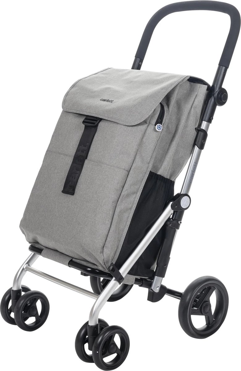 Carlett CLASSIC Family LETT470  Cooler Boodschappentrolley - Koelvak - 4 wielen - Opvouwbaar - 36 L - Ice Grijs