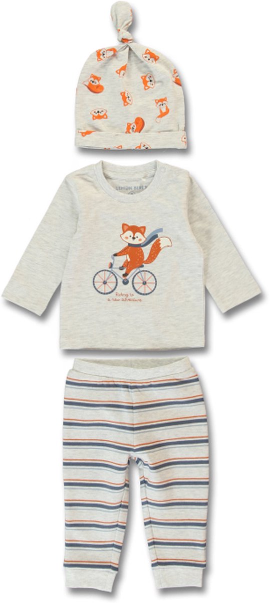 Lemon Beret Baby - 3-delig Setje - Jongens - Grijs - Maat 74