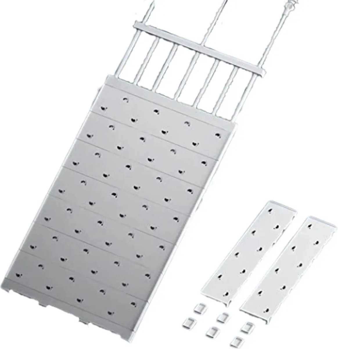 Home & Marker - Uitbreidbare planken, kastspanrek, verstelbaar telescopisch opbergrek, kledingkast, organizer, scheidingswand, 24 cm breed (lengte 50-80 cm) - SHELFEXPEND