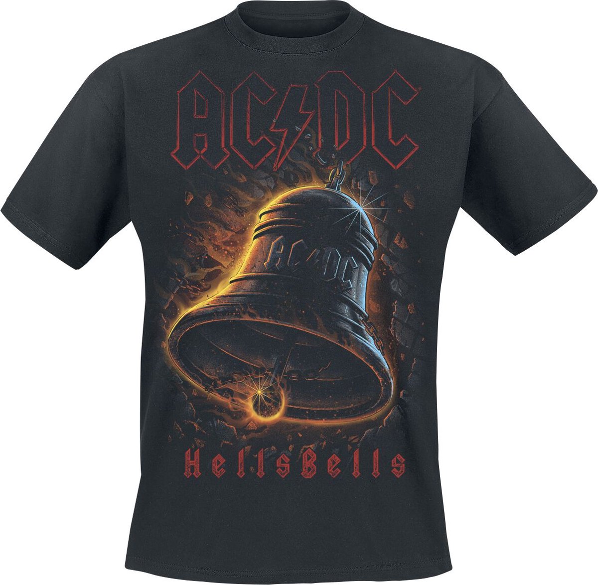 AC/DC Hells Bells Unisex T-shirt - zwart - L