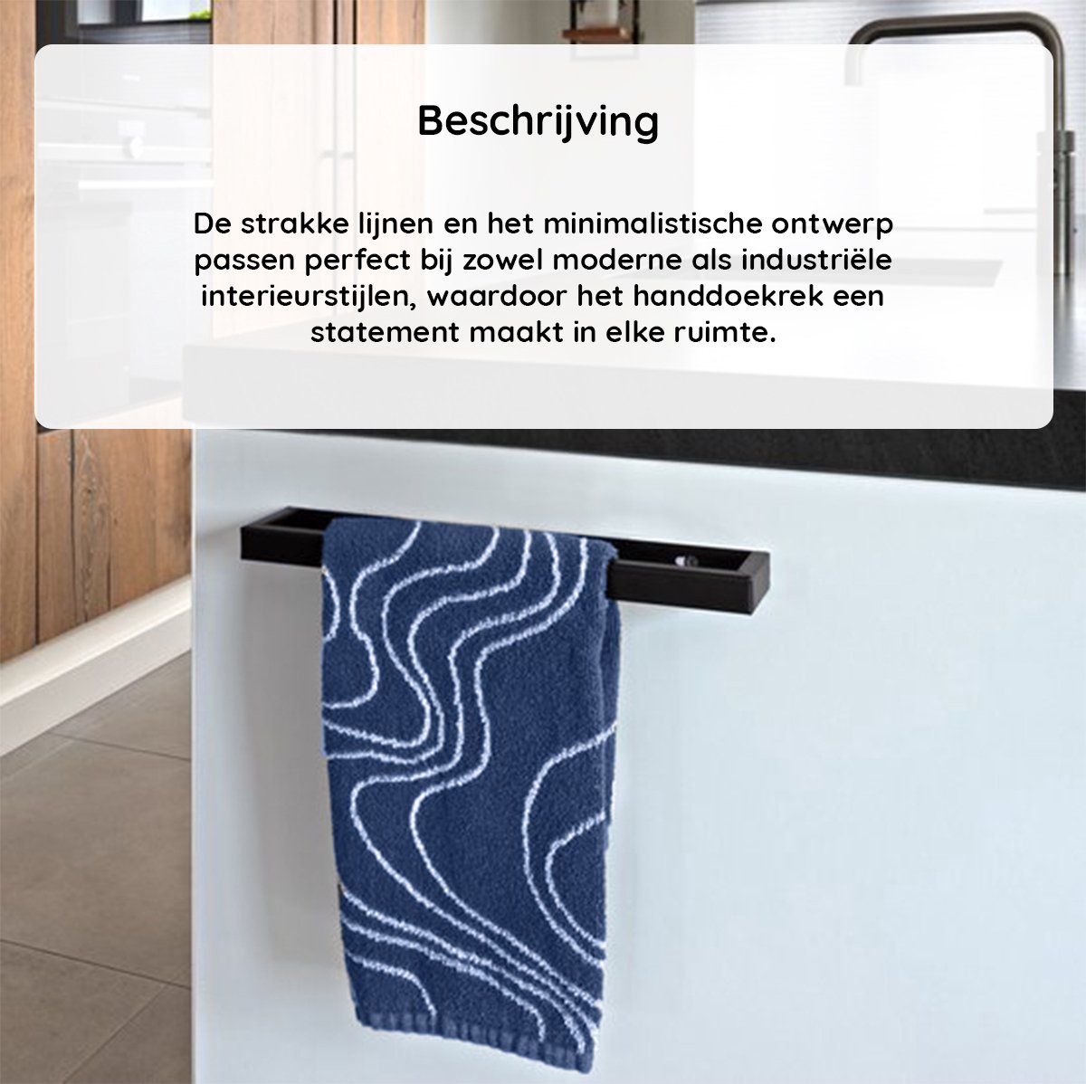 Suction Cup Hooks SAYAYO Porte Serviettes Noir Salle De Bain, Anneau Porte-Serviettes Adhésif, Support Serviette Accroche Serviette Salle De Bain Sans Perçage