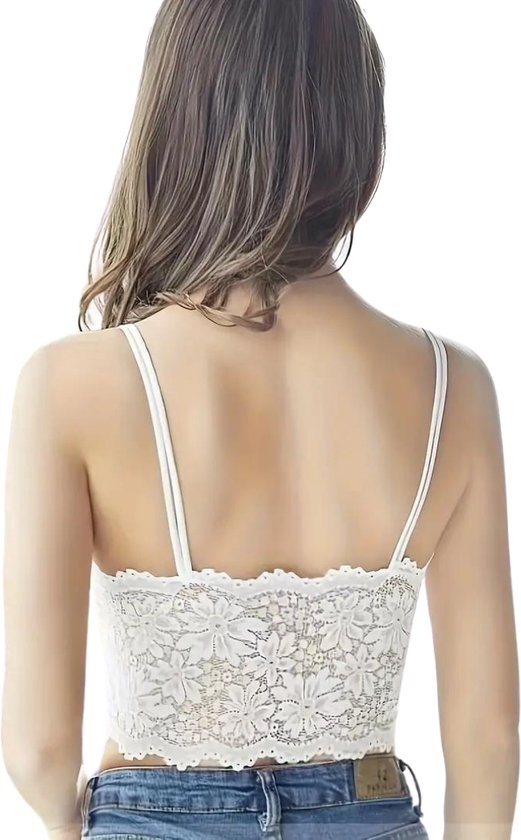 Nivard BH sans armatures - Sans Bracelets - Soutiens-gorge -gorge Push -up - Soutien-gorge Comfort - Confortable - Solide - Wit - Taille XL