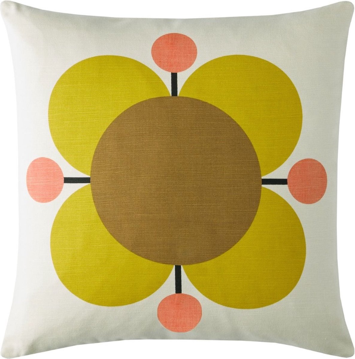 Orla Kiely Atomic Flower Primrose sierkussen - 45x45 cm