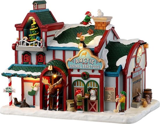 Lemax - 'Arctic Animal Sanctuary' - Verlicht gebouw - Exclusief adapter (werkt ook op batterijen)