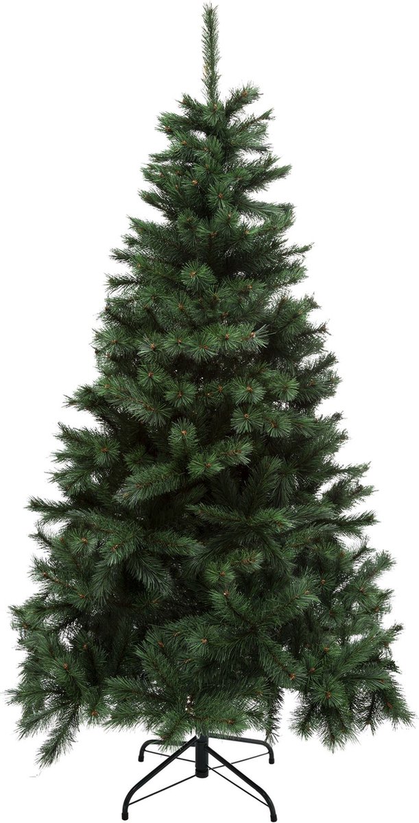 Windy Peak kunstkerstboom - 240 cm - groen - Ø 144 cm - 1104 tips - metalen voet