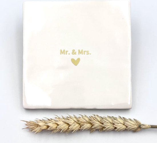 Carrelage - M. et Mme - blanc cassé - mariage - mariée - couple - cadeau
