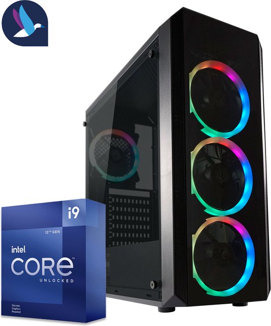 Circular RGB Gaming PC | Intel Core i9-12900KF | GeForce RTX 4070 Super | 32 GB DDR4 | 1 TB SSD – NVMe | Windows 11 Pro