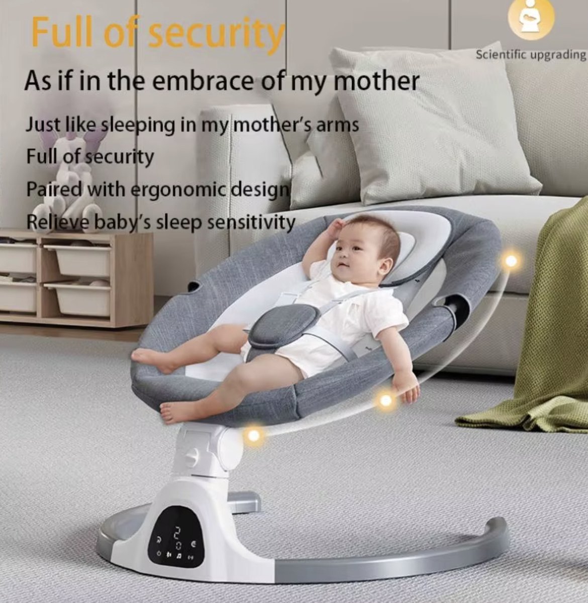 J&R Elektrische Wipstoel - Babystoel - Grijs thumbnail 3