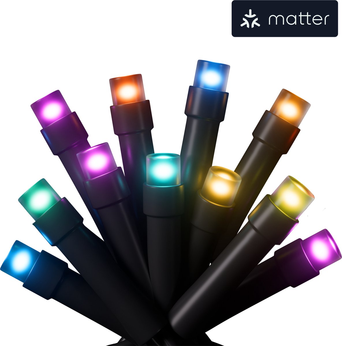 Nanoleaf Essentials Matter Smart String Feestverlichting - Smart Lichtsnoer - Binnen & Buiten - IP44 - SMK 300 LEDS - 25 Meter