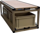 Plateau Coulissant En Aluminium Pour Camping-car 90x40 Cm Comprenant 2 Bacs Plastics Ouverts 94923682