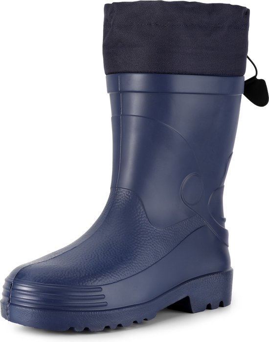 Ladeheid Heren Regenlaarzen - Thermo Rubber Laarzen Warm met Manchet Voering - EVA - LA-LMG-892-Wader - Navy - 42