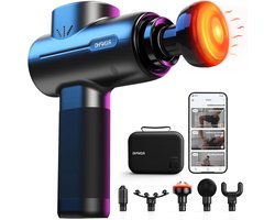 Warmtefunctie Bluetooth Massage Gun - Spiermassagepistool met Type-C opladen - Herstel van spierontspanning Massage gun