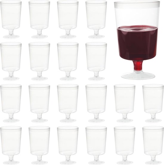 Foto: Matana 50 herbruikbare plastic wijnglazen 160ml voor bruiloften verjaardagen kerstmis feesten herbruikbare en elegante plastic glazen voor cocktails desserts