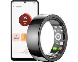 Riversong, IP68 Waterdichte Verbonden Gezondheid Tracker en Activiteit Tracker Ring 3.8g, Zwart