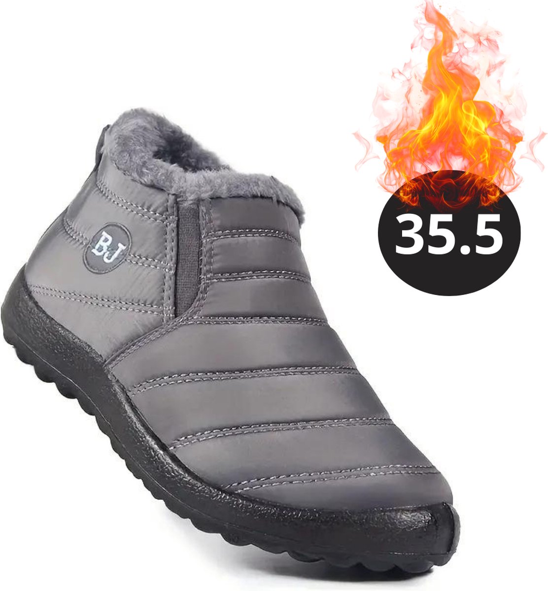 Livano Snowboots Sneeuwschoenen Sneeuwboots Dames Wintersport Ski Skischoenen – 35.5 Warm Grijs