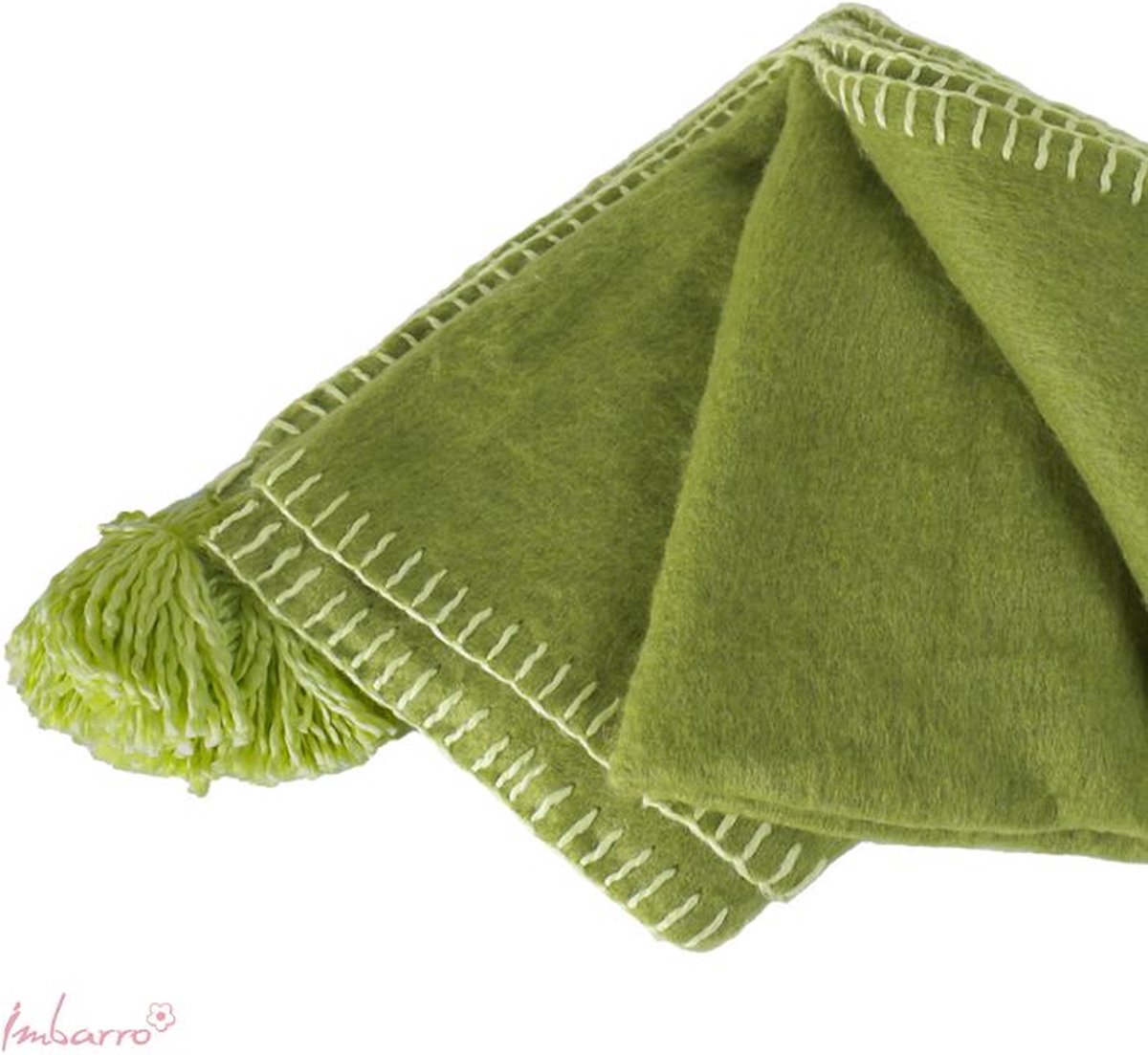Imbarro - Plaid - Kleed - Evie - Moss - Wol, Acryl en Nylon - 130x170cm
