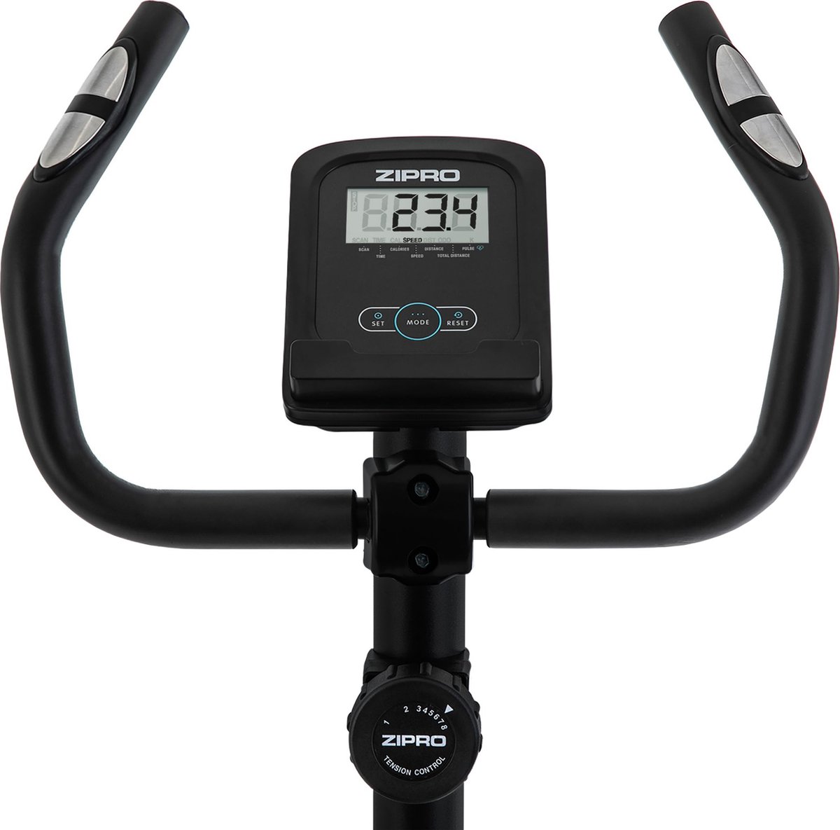 Afbeelding 3 van Zipro One S Hometrainer Magnetische Fiets, Hartslagsensoren, Gemakkelijk te transporteren, Antislippedalen, Flessenhouder, Homegym, Stabiele structuur, Max. gebruikersgewicht 110 kg, zwart en blauw