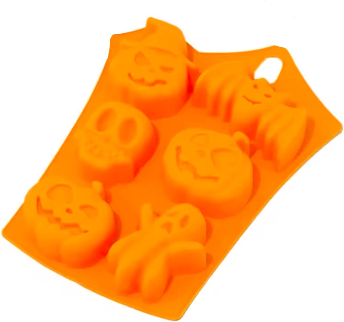 KimDo - Siliconen Halloween Mal - 6 soorten - Pompoen - Oranje - Decoratie - Bakvorm - Chocolade Mallen