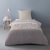 Better Night Fifi - flanellen dekbedovertrek - 1persoons - 140x200 - 1 kussensloop 65x65 - flanel - beige