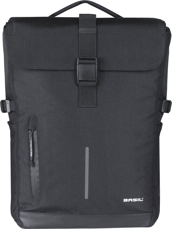 Basil Move dubbele fietstas MIK, 30L, zwart van Basil — afbeelding 2