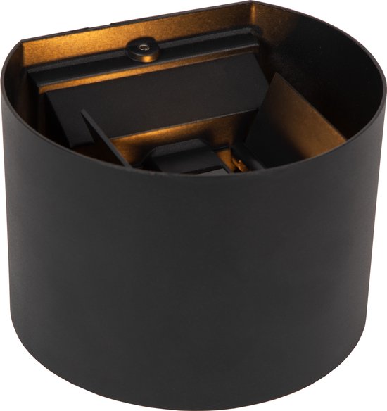 Lucide BOXX - Wandlamp - Voor Binnen/Buiten - LED Dimb. - 2x3W 2700K - IP54 - Zwart