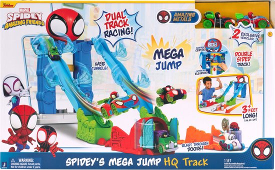 Spidey and His Amazing Friends Mega Jump HQ Track - Dubbele racebaan - 3+ jaar