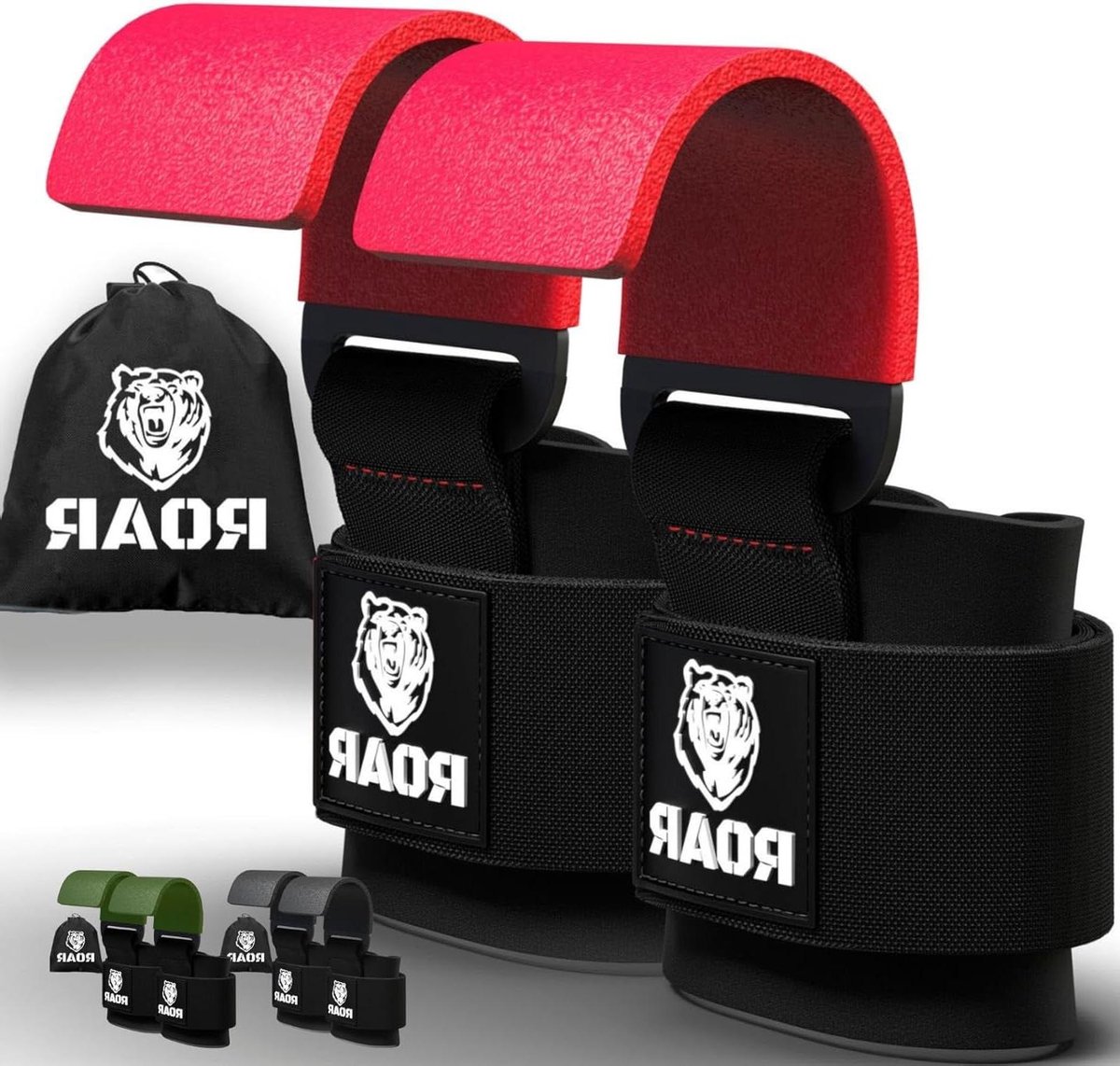 Metalen Gewichthefhaken - Gym Grip Straps - Weightlifting Hooks - Bodybuilding hooks - wrist wraps with hook - sportschool haken - voor verbeterde grip.