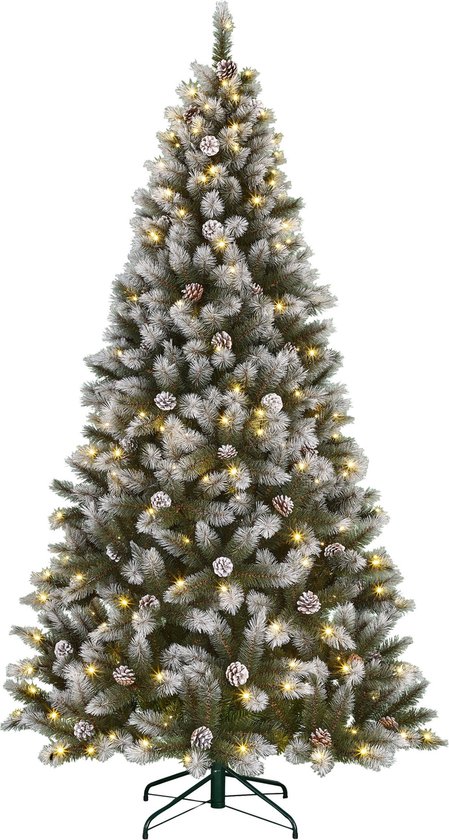 Black Box Trees Pittsfield Kunstkerstboom met LED Verlichting - H230 x Ø122 cm - Groen Frosted