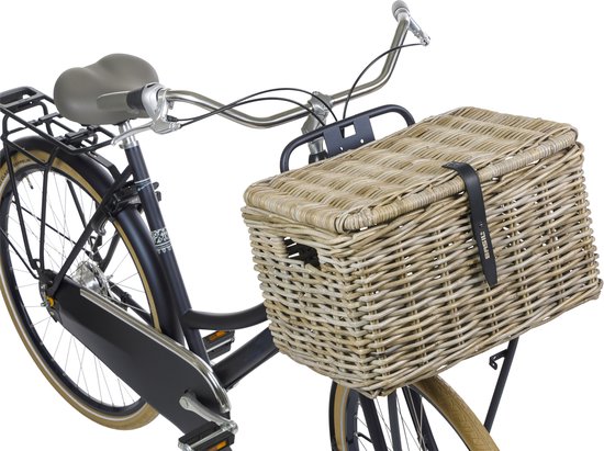 Basil Dax L fietsmand voorop met deksel, grijs van Basi — afbeelding 5