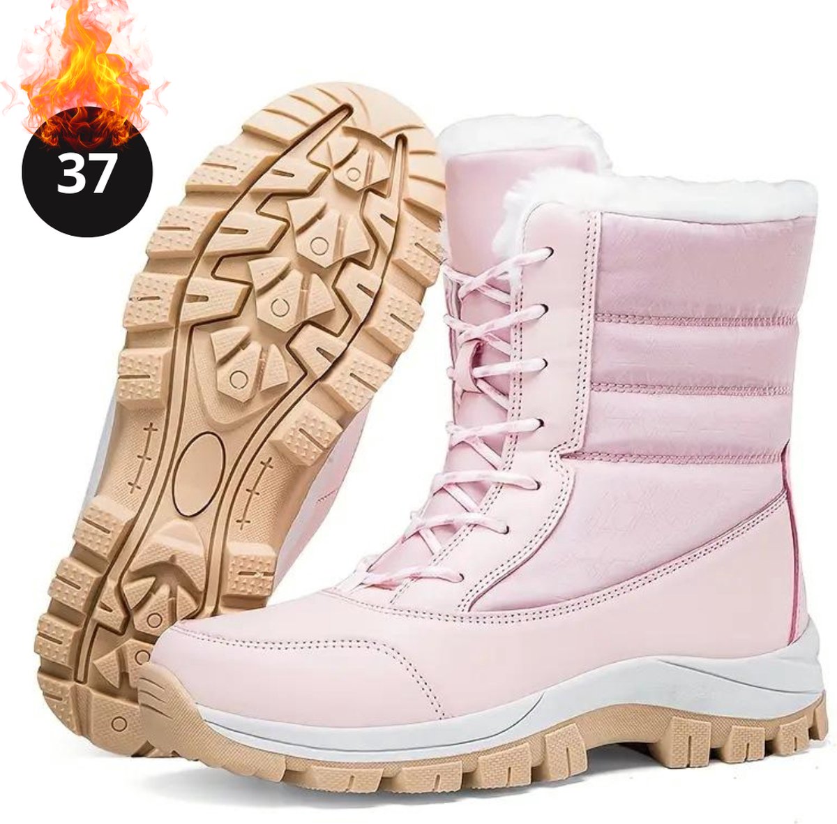 Livano Snowboots Sneeuwschoenen Sneeuwboots Dames Wintersport Ski Skischoenen – 37 Laarzen Roze