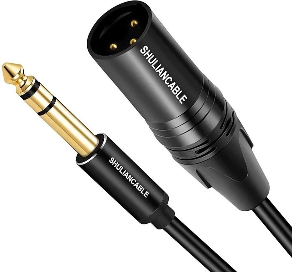 WiseGoods Premium XLR Kabel Mannelijk Naar 6.35 Jack - XLR-Kabels - Audio Kabel - Audiokabel - Luidsprekerkabel - Speakerkabel 3M