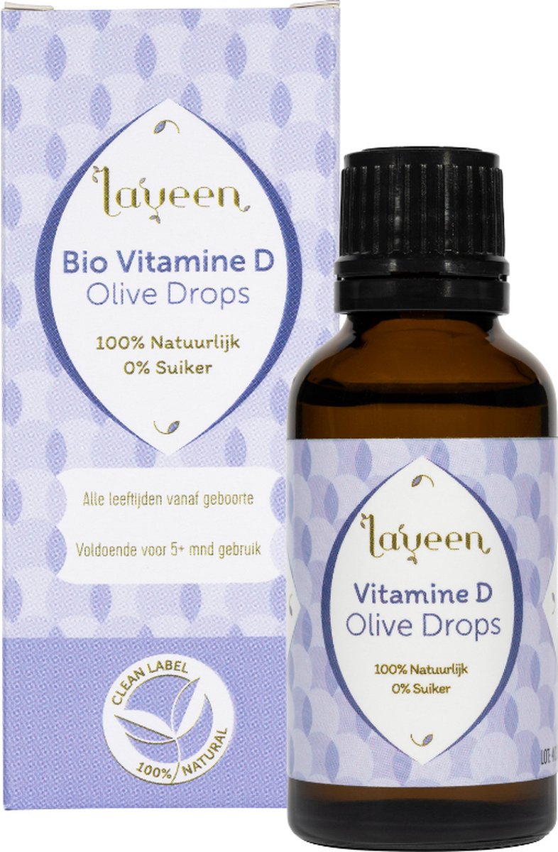Goedkoopste Laveen Vitamine D BIO druppels (30ml) 100 natuurlijk | suiker- en zoetstofvrij