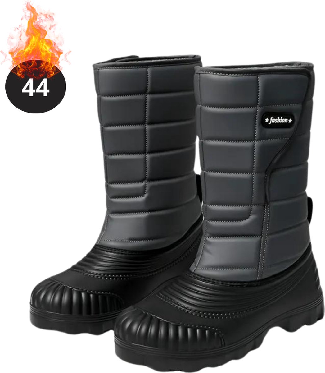 Livano Snowboots Sneeuwschoenen Sneeuwboots Heren Wintersport Ski Skischoenen – 44 Antislip Winter Grijs