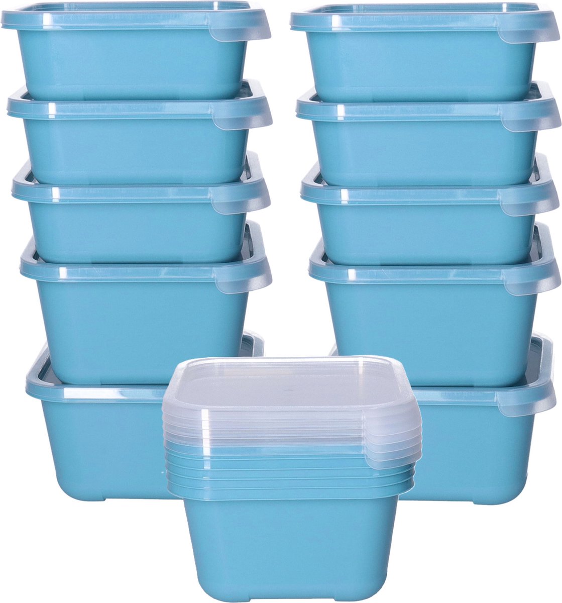 Juypal Vershoudbakjes nestbaar - 15 delig - BPA vrij - meal prep - diverse maten - Blauw - luchtdicht - herbruikbaar
