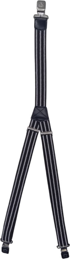 Ben`s Brede Bretels Wit - Fashion Bretels Voor Feest Gelegenheden Feest Kleding Van Heble