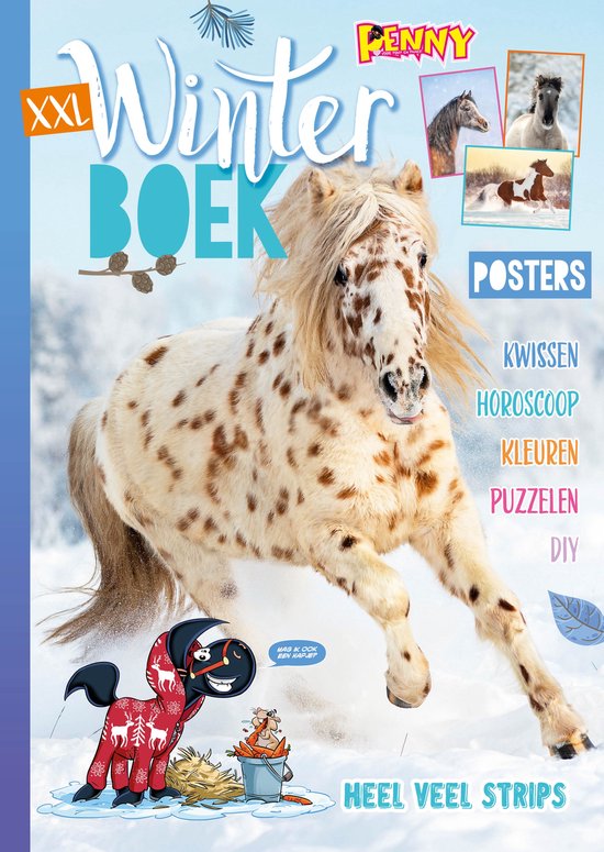 Penny Winterboek 2024-2025 - Winterboek XXL - Doeboek - Paarden - Paard - Paarden Spullen - Paardencadeaus - Puzzels - Tekenen - Posters - Strips - Pony - Veulen