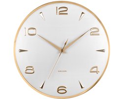 Karlsson Wandklok Sienna Glow - Wit - 40.6x5x40.6cm - Wandklok Scandinavisch
